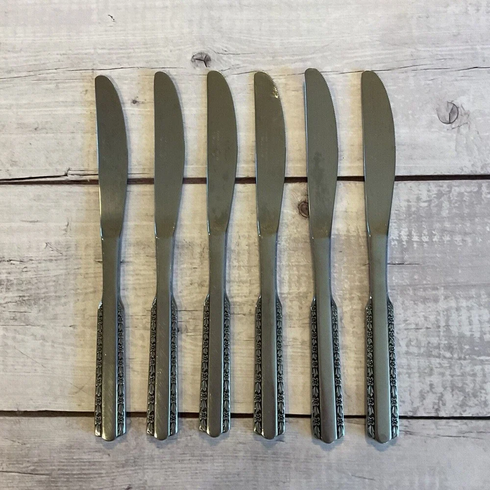 Stanley Roberts SRB91 Stainless Steel Flatware Dinner Knives Set Of 6 Korea